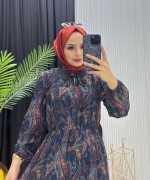 NEVA ELBİSE LACİVERT Lacivert