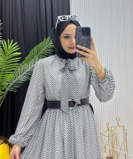 Leyla Elbise Siyah Siyah
