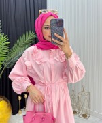 Çiçek Elbise Pembe Pembe
