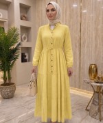 Leylim Elbise Sarı Sarı