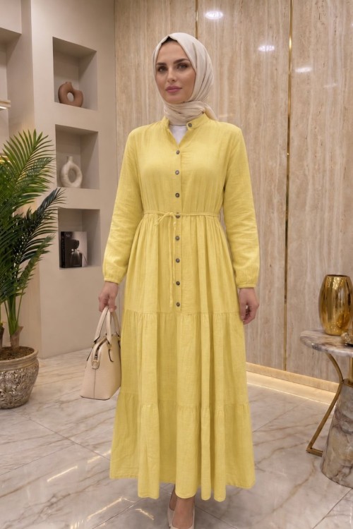 Leylim Elbise Sarı Sarı