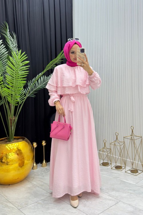 Melis Elbise Pembe Pembe