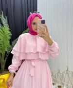 Melis Elbise Pembe Pembe