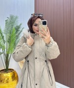Büyük Beden Tesettür Kaban Vizon Vizon
