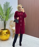 Angora Hırka Bordo Bordo