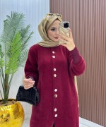 Angora Hırka Bordo Bordo