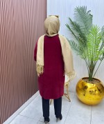 Angora Hırka Bordo Bordo