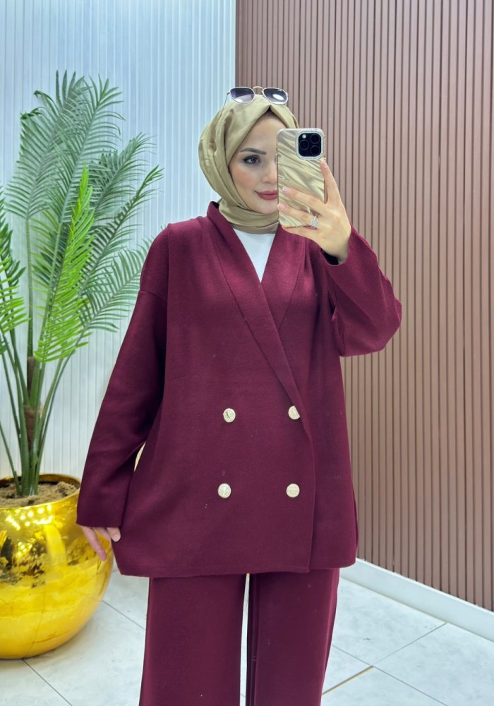 Blazer Takım Bordo Bordo