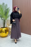 Diva Takım Siyah Bordo Siyah Bordo