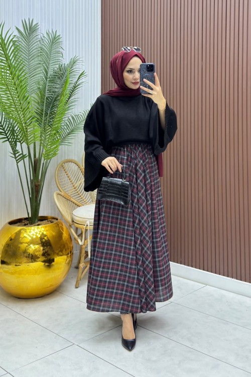 Diva Takım Siyah Bordo Siyah Bordo