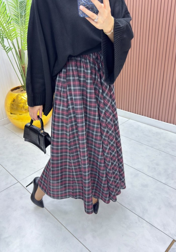 Diva Etek Siyah Bordo Siyah Bordo
